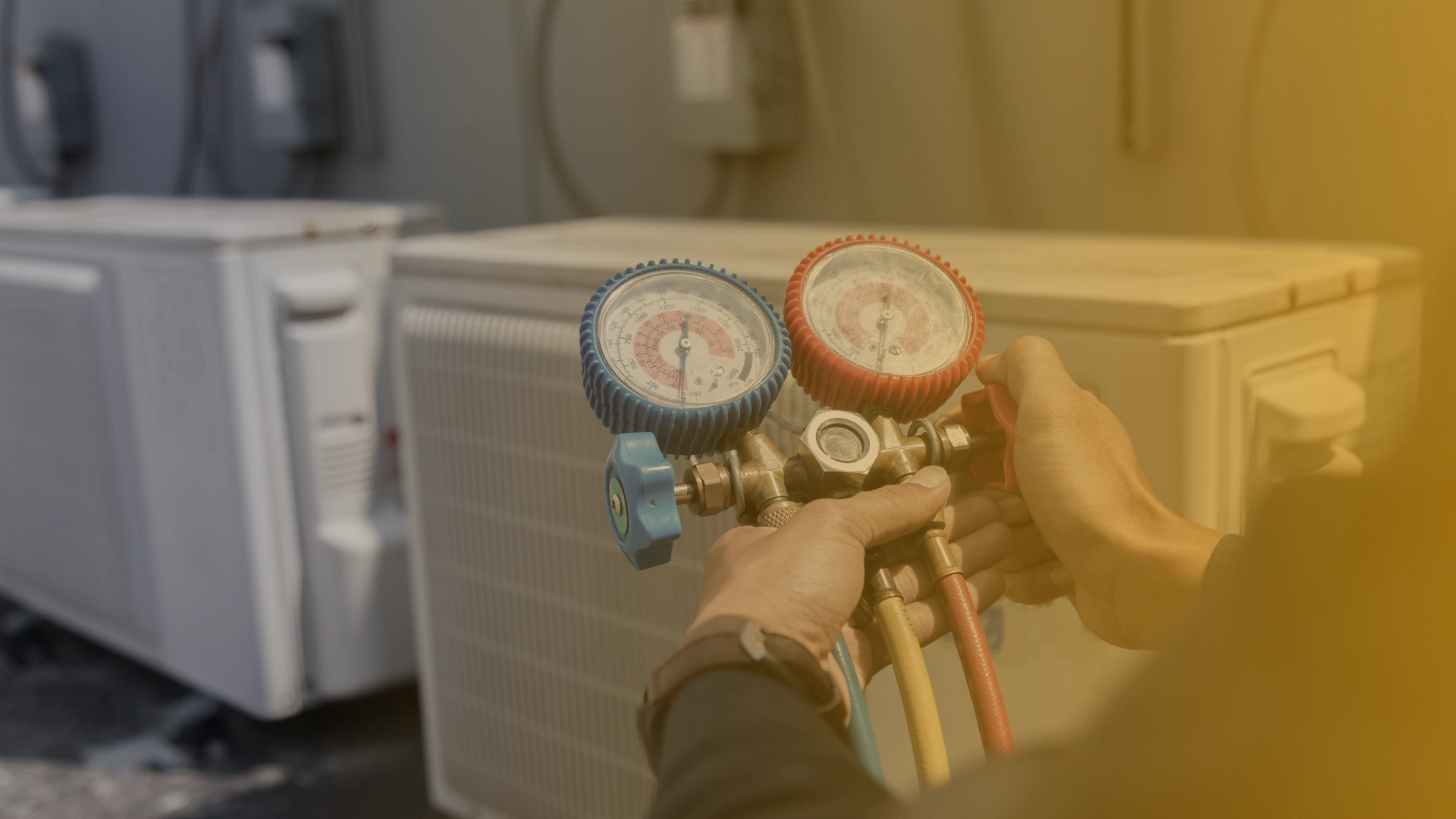 technician checking air conditioner niederwald tx