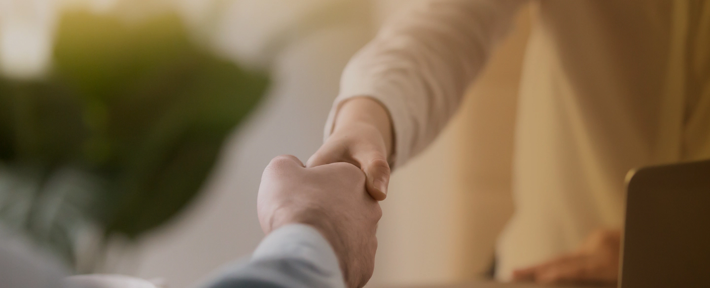 client and technician shaking hands niederwald tx